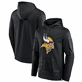 Men's Minnesota Vikings Black On The Ball Pullover Hoodie,baseball caps,new era cap wholesale,wholesale hats